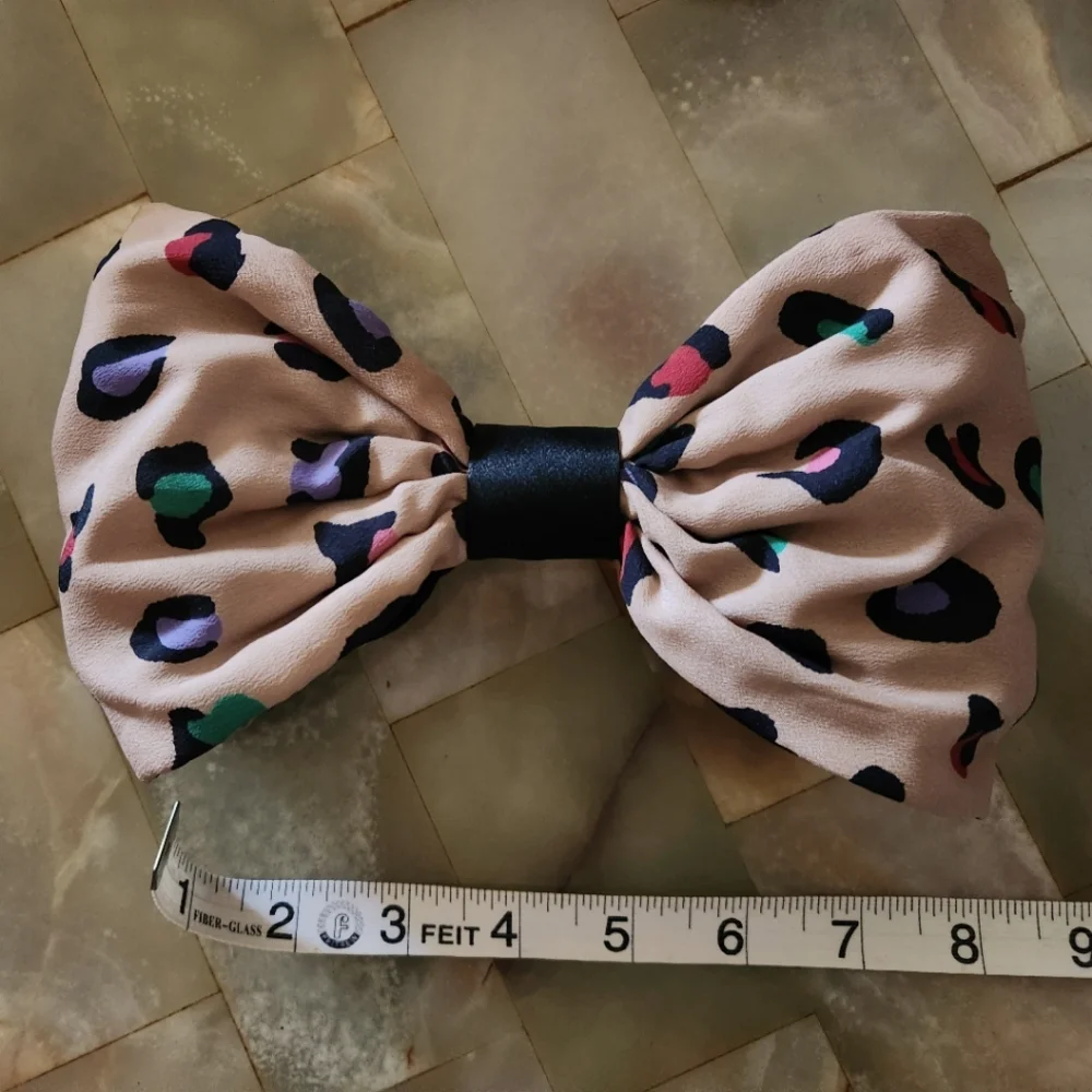 Jumbo Leopard Print Bow Hair Pin